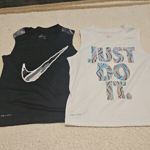 Nike Kids Black and White Graphic Tank Top Set